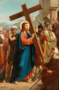 Jesus carrega a cruz