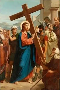 Jesus carrega a cruz